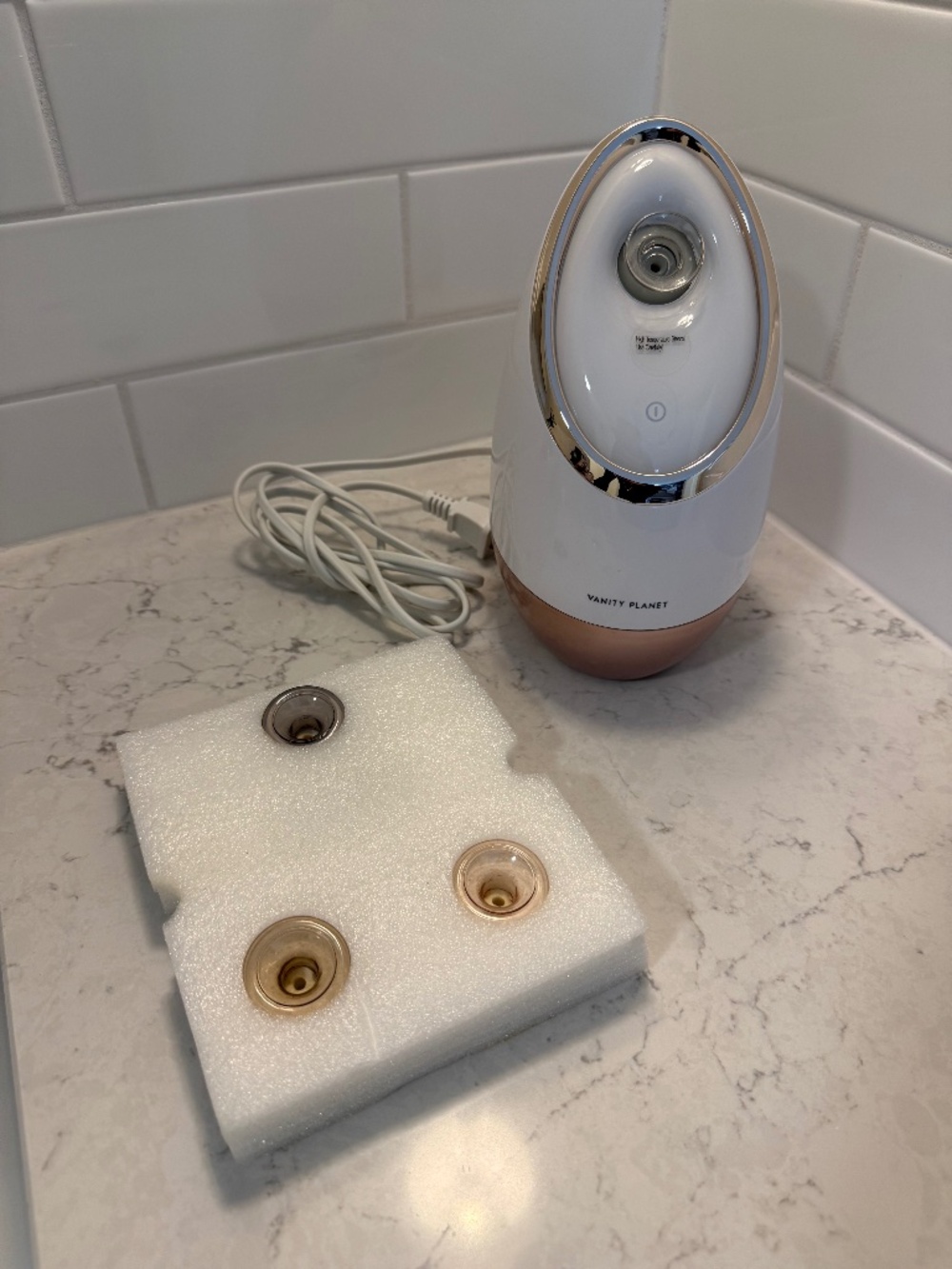 Vanity Planet AIRA Ionic Facial Steamer | Rose Gold